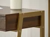 Close-up of a desk drawer and its golden metal frame. Anteprima dell’immagine prodotto