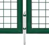 vidaXL Portail de jardin en maille acier 400 x 100 cm vert Voir les images du produit 3