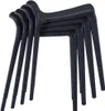 vidaXL Stapelbare Hocker 4 Stk. Schwarz Kunststoff Produktbild-Vorschau 1