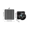 Solární odsávací ventilátor 50W 12V s 6,5" solárním panelem Náhled obrázku produktu 6