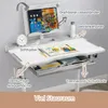 COSTWAY scrivania per bambini con sedia, scrivania per Anteprima dell’immagine prodotto 6