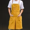 Zástěry pro muže, ženy s kapsami, bavlněné, odolné, do Náhled obrázku produktu 4
