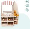 XXL Holz-Supermarkt für Kinder – 91-tlg. Kaufladen mit Produktbild-Vorschau 5
