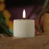 LED Mini Kerze THEA - mit Rillen - Echtwachs - 3D Flamme - Produktbild-Vorschau 5