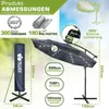 tillvex Alu Ampelschirm Blau LED Solar Ø 300 cm mit Kurbel Produktbild-Vorschau 2