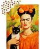 Buon Divertimento Con Il Puzzle Di Frida Kahlo Con Il Gatto Anteprima dell’immagine prodotto 3