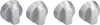 Knebel Drehknopf Set 41mmØ silber mit Adaptern Universal Produktbild-Vorschau 4