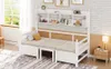 Fortuna Lai Multifunktionales Massivholz Schlafsofa 200x90 Produktbild-Vorschau 6
