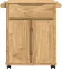 vidaXL Kuchyňský vozík vosk hnědý 72,5 x 45 x 80 cm masivní Náhled obrázku produktu 6