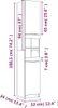vidaXL Armadio da bagno bianco 32x34x188,5 cm in legno Anteprima dell’immagine prodotto 12