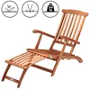 CASARIA® Sonnenliege Holz inkl. Auflage Anthrazit Produktbild-Vorschau 2