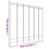 vidaXL Paravento a 6 pannelli, nero, 240x220 cm, in tessuto Anteprima dell’immagine prodotto 8