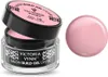 A jar of pink gel nail polish and a swatch of the same colored gel polish. Náhled obrázku produktu