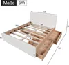 A diagram of a bed frame with dimensions indicated. Produktbild-Vorschau