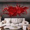 Vlies Fototapete - Red Ink Blot 300x210 cm Abstrakt Produktbild-Vorschau 1