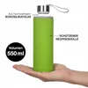 Trinkflasche aus Glas 550ml (Grün) Auslaufsichere Produktbild-Vorschau 5