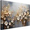 Leinwandbild Magnolienbaum Abstraktion Goldene 90x60 Feeby Produktbild-Vorschau 1