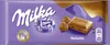 A Milka Noisette chocolate bar packaging with hazelnuts. Produktbild-Vorschau