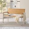 home24 Gartenbank - Teak Massiv / Edelstahl Produktbild-Vorschau 5