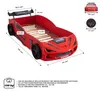 Autobett Kinderbett 'Rio' 90x200 Carbon mit LED Leuchte Produktbild-Vorschau 4