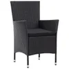 The Living Store 5-tlg. Garten-Essgruppe Poly Rattan Produktbild-Vorschau 5