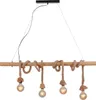 JustLight 4er Pendelleuchte Rope schwarz-natur 100 x 7 cm Produktbild-Vorschau 1