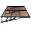vidaXL Dveřní stříška černá 199x90 cm polykarbonát - Náhled obrázku produktu 5