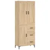 vidaXL Highboard Sonoma-Eiche 69,5x34x180 cm Holzwerkstoff Produktbild-Vorschau 2