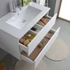 Mobile bagno sospeso 80cm bianco con lavabo e specchio | Anteprima dell’immagine prodotto 4