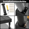 Jopassy 4X Pieds de meubles 18-30cm Extensible（Noir） Pieds Voir les images du produit 4