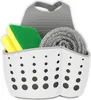 A kitchen sink organizer with sponges and a scrub brush. Podgląd zdjęcia produktu