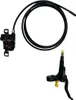 A bicycle brake set, including the caliper and the brake lever, is displayed against a white background. Produktbild-Vorschau