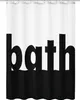 Kleine Wolke Duschvorhang Textil BATH Schwarz-Weiß 180 x Produktbild-Vorschau 1