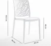 lot de 4 chaises empilables en polypropylène avec fibre de Voir les images du produit 3