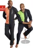 LE JOGGER Pyjama 4 -teilig grün, orange Größe 48/50 Produktbild-Vorschau 2