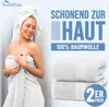 Frottier Badetücher 2er Pack 100x150cm, 100% Baumwolle, Produktbild-Vorschau 2