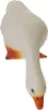 A white goose figurine with orange feet and beak, and blue eyes, is shown from a top-down perspective. Podgląd zdjęcia produktu