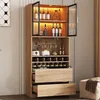 MODFU Highboard mit Glastüren und Beleuchtung, Produktbild-Vorschau 3
