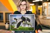 MuchoWow® Laptop Aufkleber Sticker Cover Kuh - Gras - Produktbild-Vorschau 5