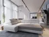 A modern living room with a large sectional sofa, dining area, and kitchen visible in the background. Produktbild-Vorschau