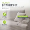 Juskys Sofa Coredo - Taupe, moderne Couch aus Cord mit Produktbild-Vorschau 4