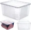 Boîte de rangement avec couvercle, en plastique résistant Voir les images du produit 11