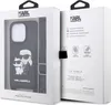 The image shows the packaging of a Karl Lagerfeld iPhone 14 Pro case, with the case itself visible through a clear window. Produktbild-Vorschau