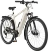 A studio shot of a cream-colored electric trekking bicycle against a white background. Produktbild-Vorschau