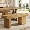 Massivholzbank, 120 cm lange Schuhbank, Produktbild-Vorschau 14