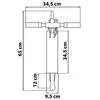 A technical drawing of a scooter with dimensions indicated. Anteprima dell’immagine prodotto