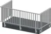 Pertura Geländerset Triton U-Form Aluminium taupe Produktbild-Vorschau 1