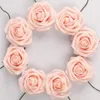 Rosenstrauß-Set mit 25 dekorativen künstlichen rosa Produktbild-Vorschau 4