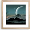 Gerahmtes Poster - Rahmen in heller Eiche - Himmel Nacht Produktbild-Vorschau 1