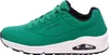 A side view of a green Skechers sneaker on a white background. Produktbild-Vorschau